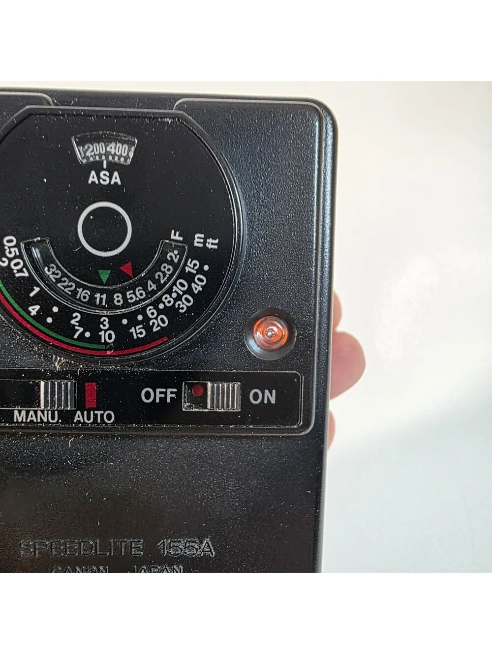Canon Speedlite 155A Shoe Mount Strobe Flash for Film Camera Hot Shoe w/ Case